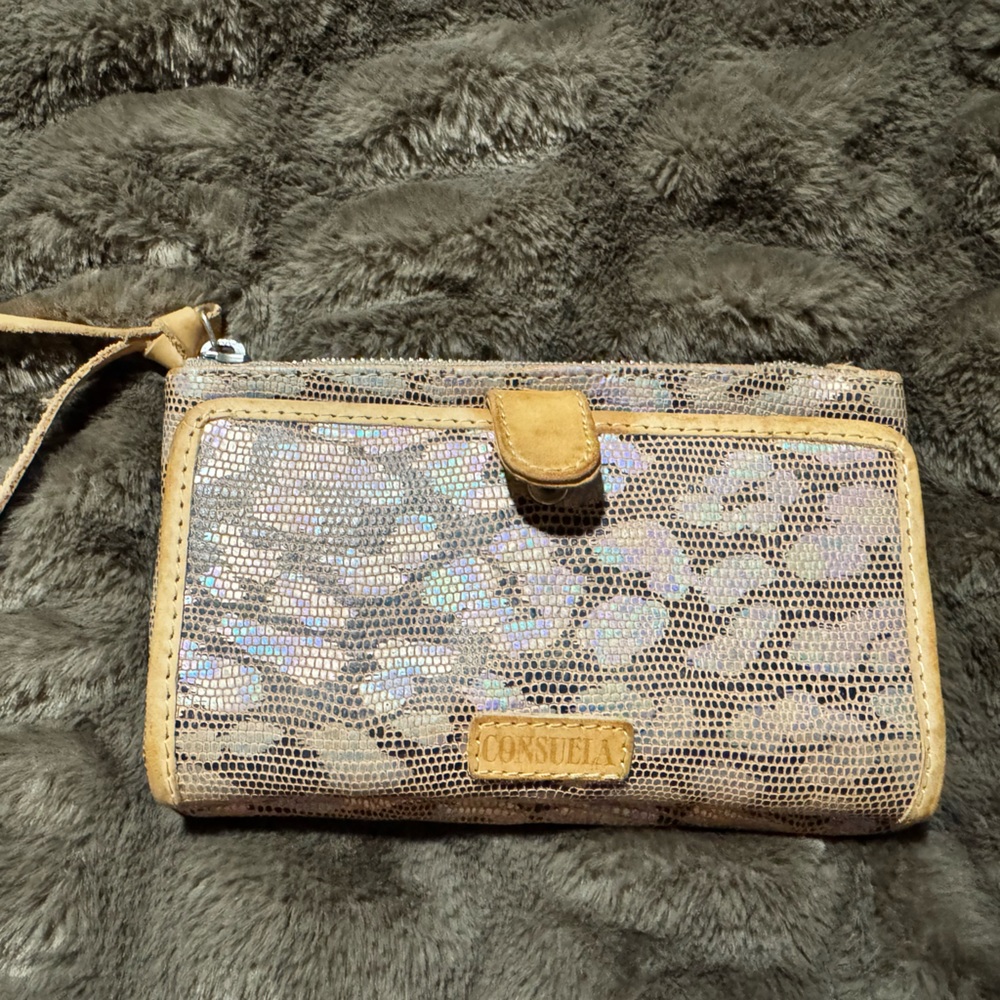 Consuela Iridescent Snake Print Wallet